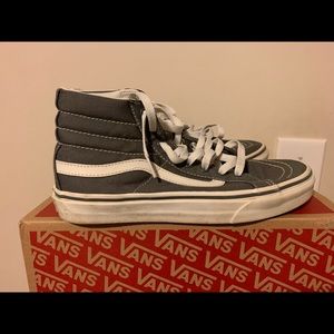 Gray high top vans